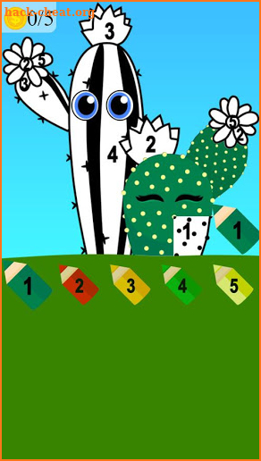 flowers coloring game with numbers screenshot