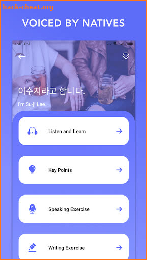 Fluent Korean, Speaking Trainer - LingoDeer Fluent screenshot