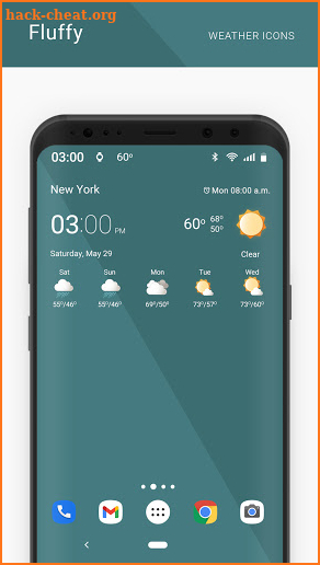 Fluffy weather icons screenshot