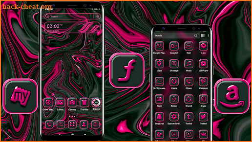 Fluid Amoled Theme Launcher screenshot