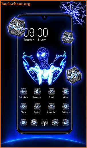 Fluorescence Glowing Spider Hero Theme 2019 screenshot