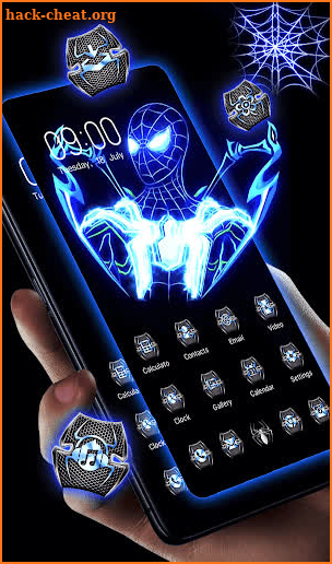 Fluorescence Glowing Spider Hero Theme 2019 screenshot