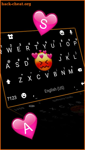 Flushing Love Emoji 2 Keyboard Theme screenshot