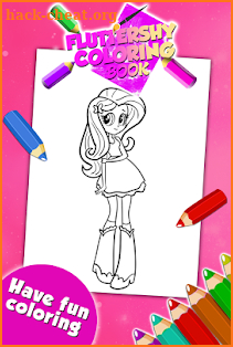 Fluttershy Coloring Game screenshot