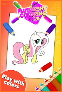 Fluttershy Coloring Game screenshot