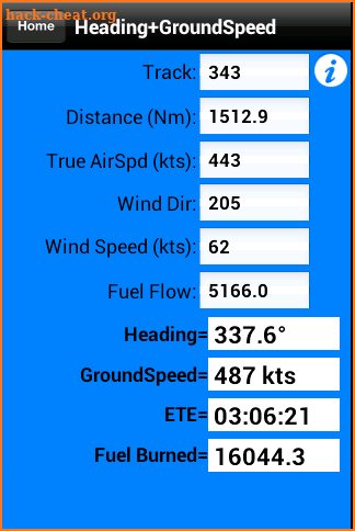 FlyBy E6B screenshot