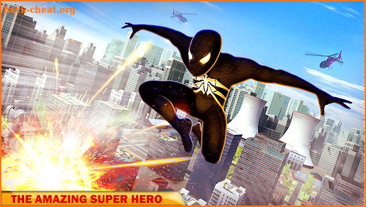 Flying Amazing Iron Spider Superhero Fighting screenshot