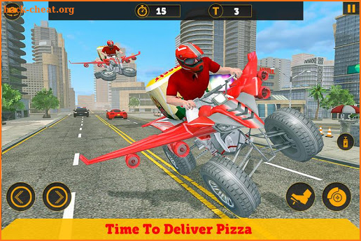 Flying ATV City Pizza Delivery screenshot