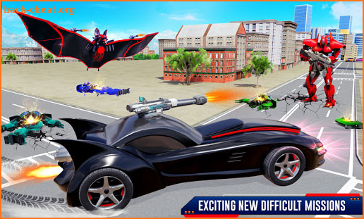 Flying Bat Robot Transform Car Robot Games 2021 screenshot