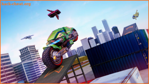 Flying Bike Driving - Water Bike Racing Games screenshot