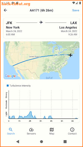 Flying Calmly - Turbulence Map screenshot