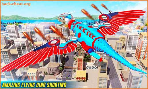 Flying Dino Transform Robot City Attack Robot Game screenshot