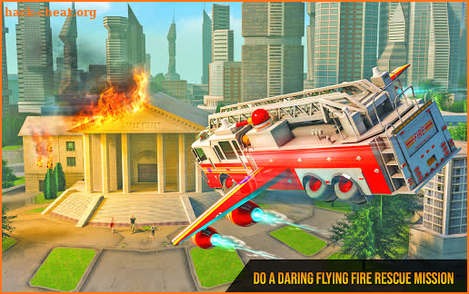 Flying Firefighter Truck Transform Robot Games screenshot