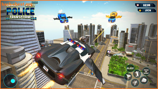 Flying Grand Police Car Transform Robot Games screenshot