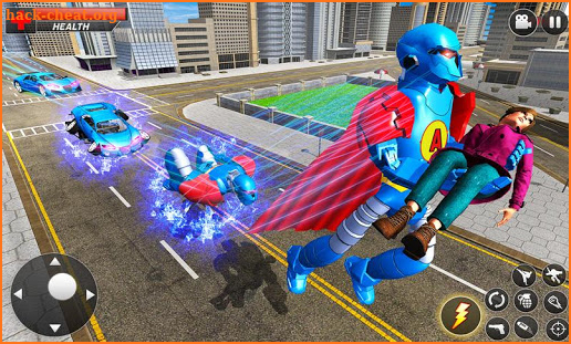 Flying Hero Robot Transform Car: Robot Games screenshot