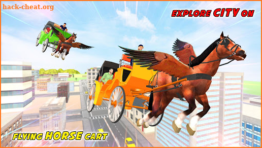 Flying Horse Buggy Taxi Driving Transport Game screenshot