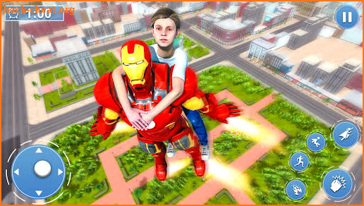 Flying Iron Hero Superhero War screenshot