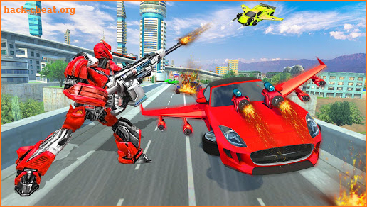 Flying Jetpack Car Robot Transform - Robot Games screenshot