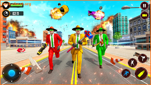 Flying Mask Rope Hero Robot Crime Gangster City screenshot