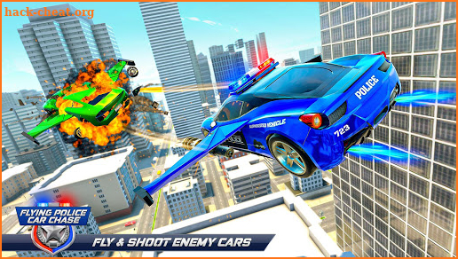 Flying Police Car Chase: Flying Car Simulator screenshot