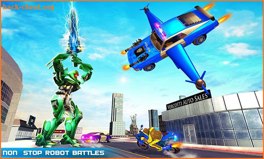 Flying Police Car Transform Robot Games screenshot