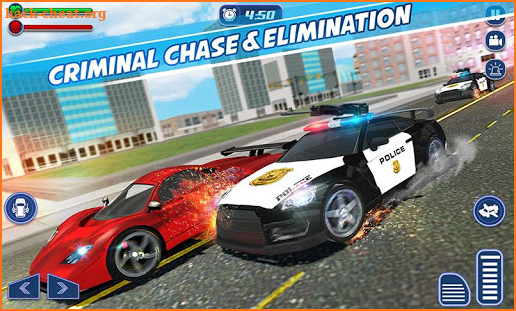 Flying Police Chase Car Driving Simulator screenshot