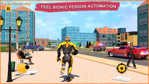 Flying Robot Hero vs Crime City Aliens:Rescue Game screenshot