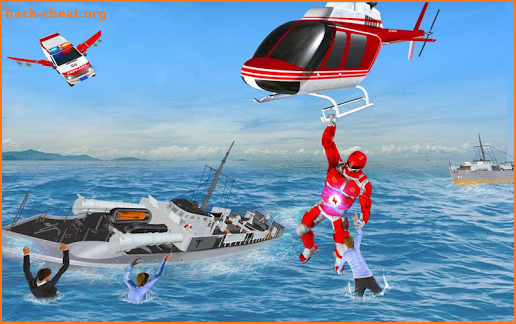 Flying Robot Rope Speed Hero - Rescue Mission screenshot