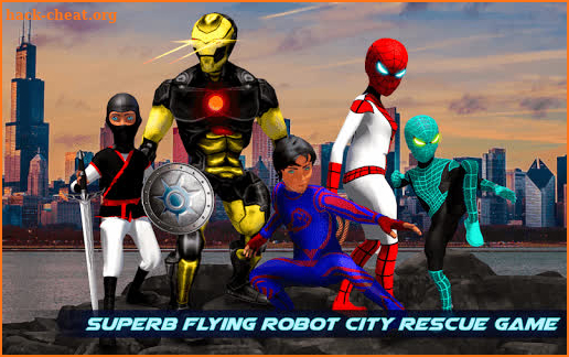 Flying Superhero War -  Grand City Rescue Games screenshot