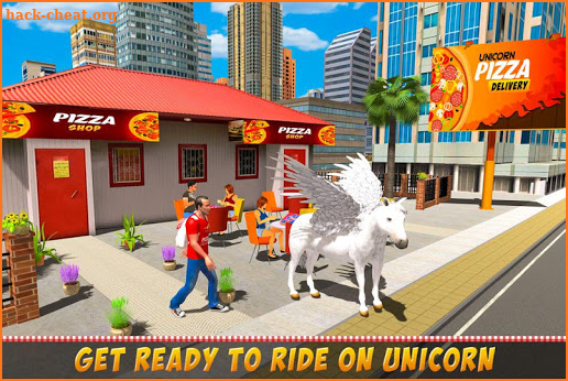 Flying Unicorn Horse Pizza Delivery Boy screenshot