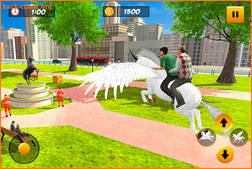 Flying Unicorn Taxi Driving: Horse Taxi Games screenshot