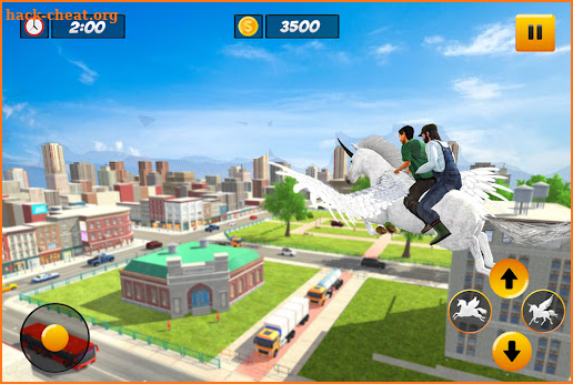 Flying Unicorn Taxi Driving: Horse Taxi Games screenshot