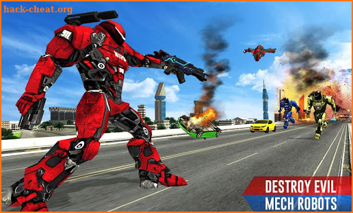 Flying US Police Bike Transform Robot Bike Games screenshot