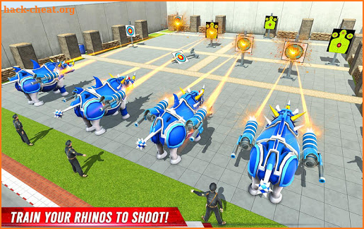 Flying US Police Rhino Robot Car Games screenshot