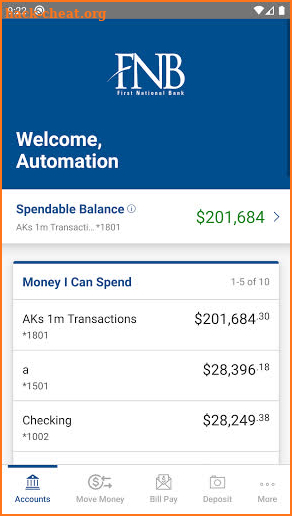 FNB of Griffin Mobile Banking screenshot