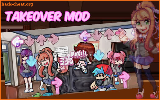 FNF Doki Doki Takeover Mod screenshot