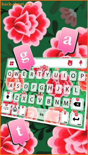 Folk Flower Pattern Keyboard Theme screenshot