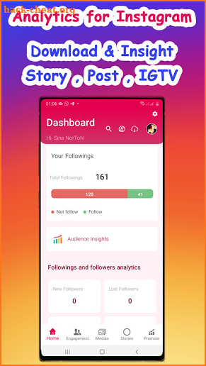 آنفالویاب جدید پیشرفته Followers & Unfollowers Pro screenshot