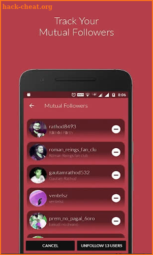 Followers for instagram - Unfollowers screenshot