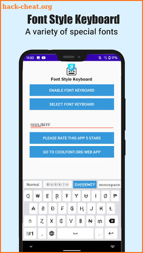 Font Style Keyboard screenshot