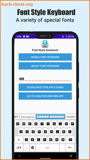 Font Style Keyboard screenshot