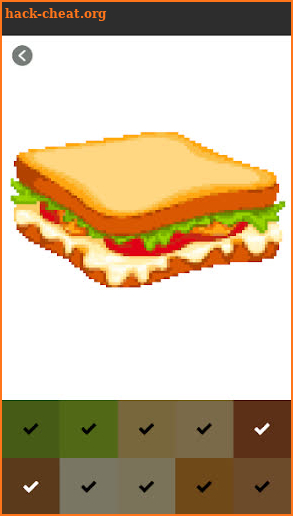 Food Cartoon Coloring By Number - Pixel Art screenshot