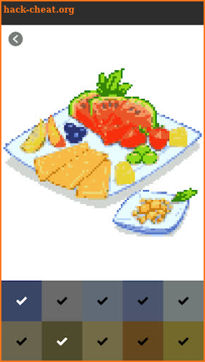 Food Cartoon Coloring By Number - Pixel Art screenshot