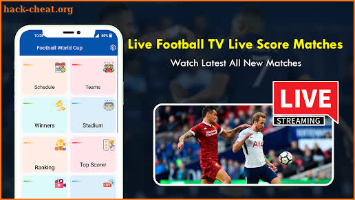 Football live TV App screenshot