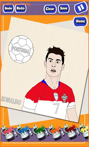 Football Stars Strike Coloring Pages Game screenshot