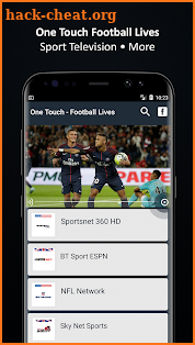 Football TV Live - One Touch Sports Television screenshot