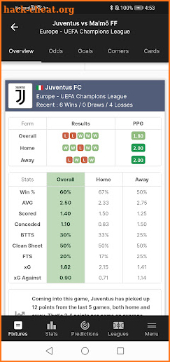 FootyStats - Soccer Stats screenshot