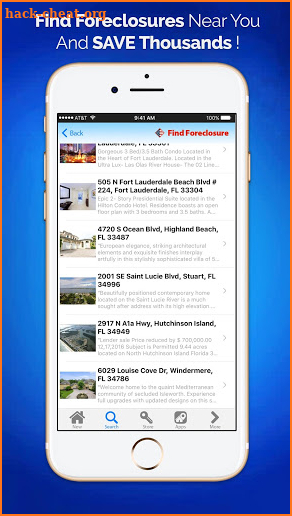 Foreclosure App Short Sale Listing Auctions screenshot