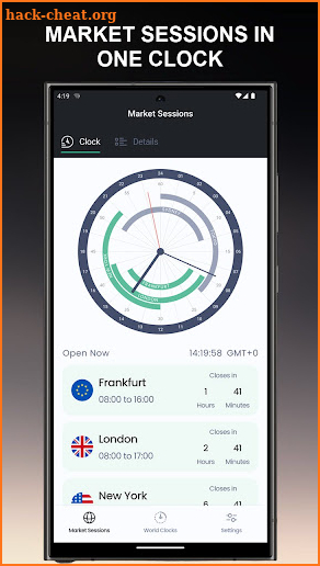 Forex Hours, FX sessions Clock screenshot