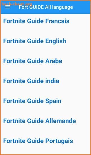 Fort Guide all language screenshot